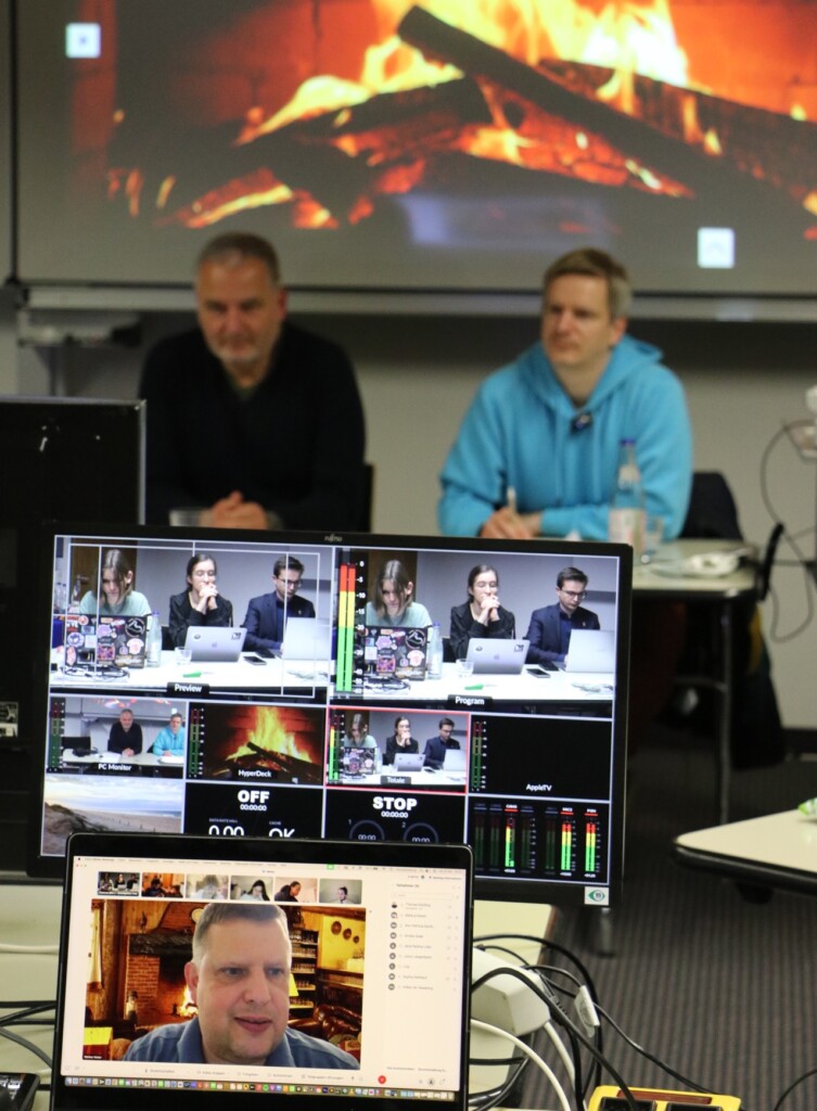 Digitales Kamingespräch mit Prof. Markus Kaiser (Foto: V. Göbner)